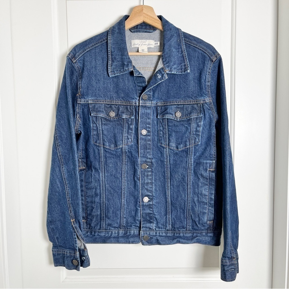 H&M L.O.G.G Medium Wash Men's Denim Jacket - Unisex Medium